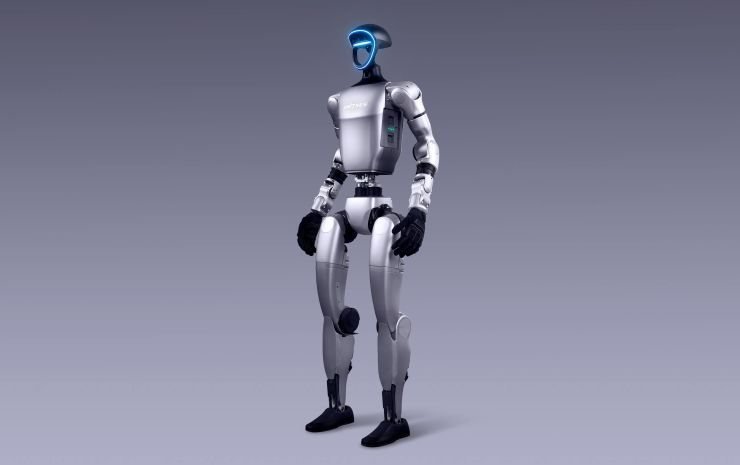 Robot humanoide exhibido en la Feria de Cantón